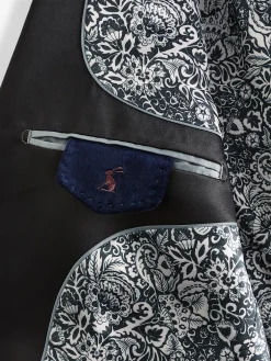 Navy Slim Fit Velvet Blazer