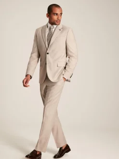 Neutral Slim Textured Suit Jacket