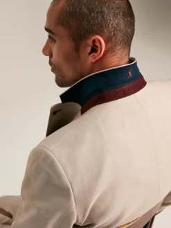 Neutral Slim Textured Suit Jacket