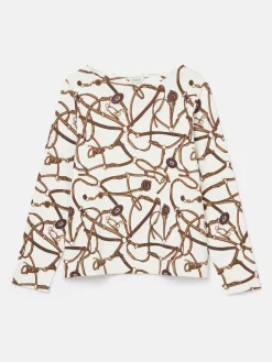 New Harbour Cream Bridle Boat Neck Breton Top