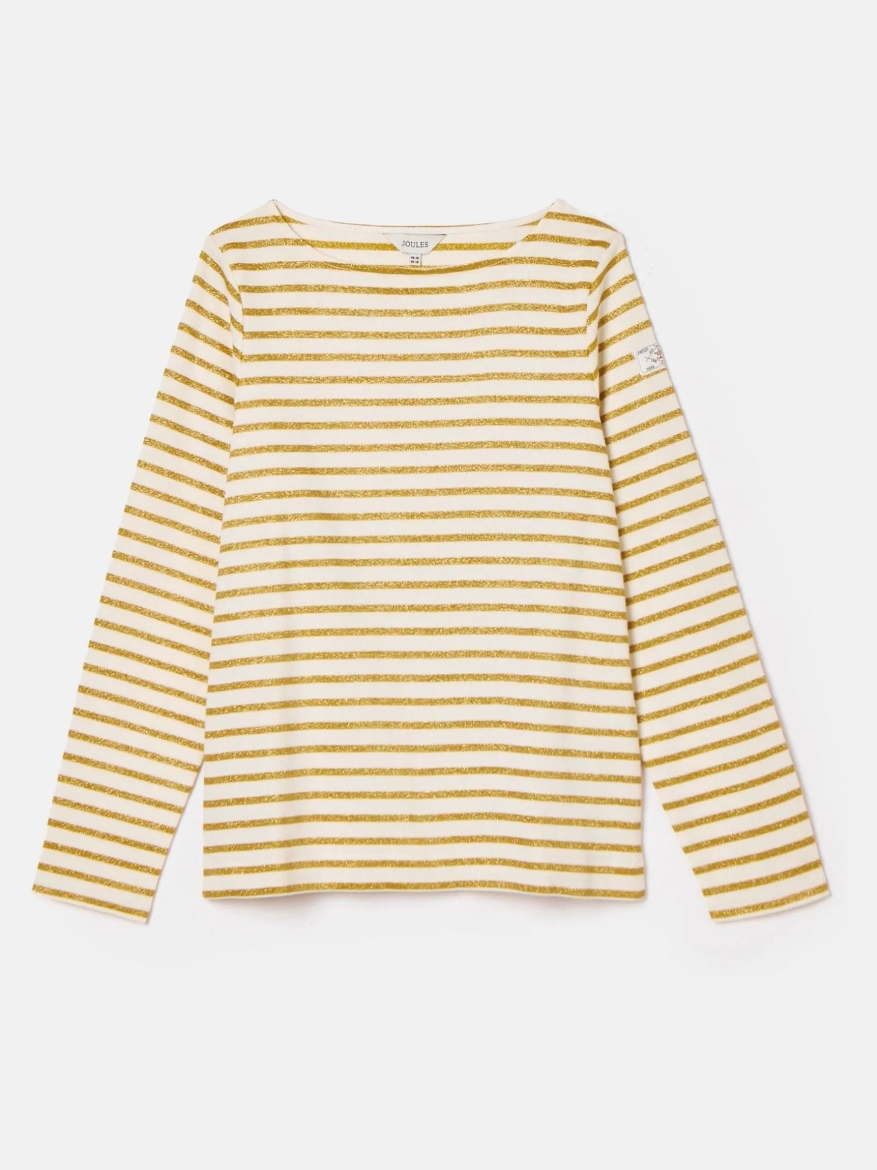 New Harbour Cream Gold Boat Neck Breton Top