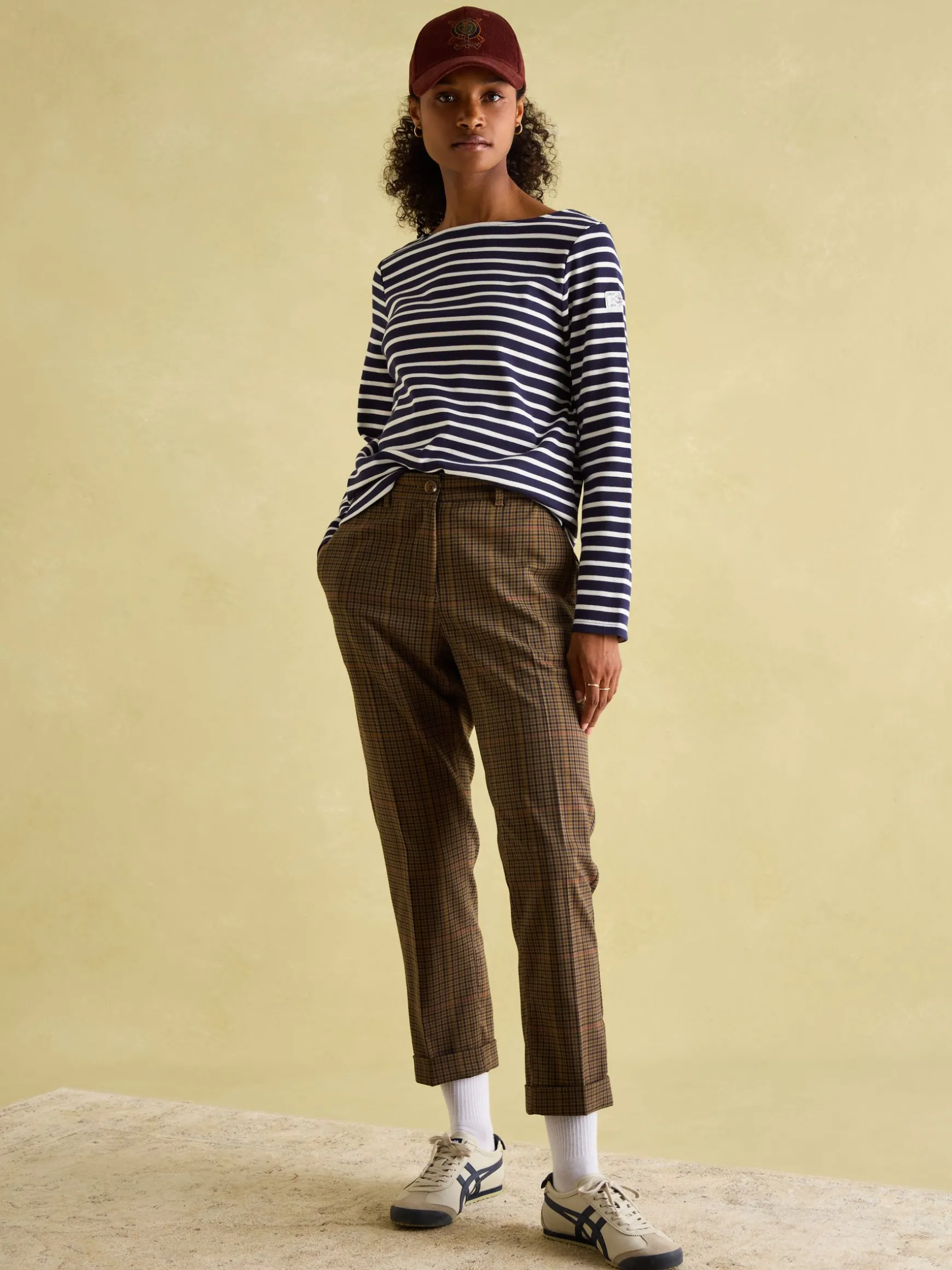 New Harbour Navy & White Striped Boat Neck Breton Top