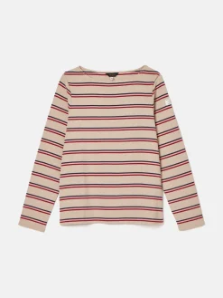 New Harbour Oat multi Boat Neck Breton Top