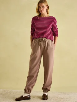 New Harbour Pink/Plum Boat Neck Breton Top