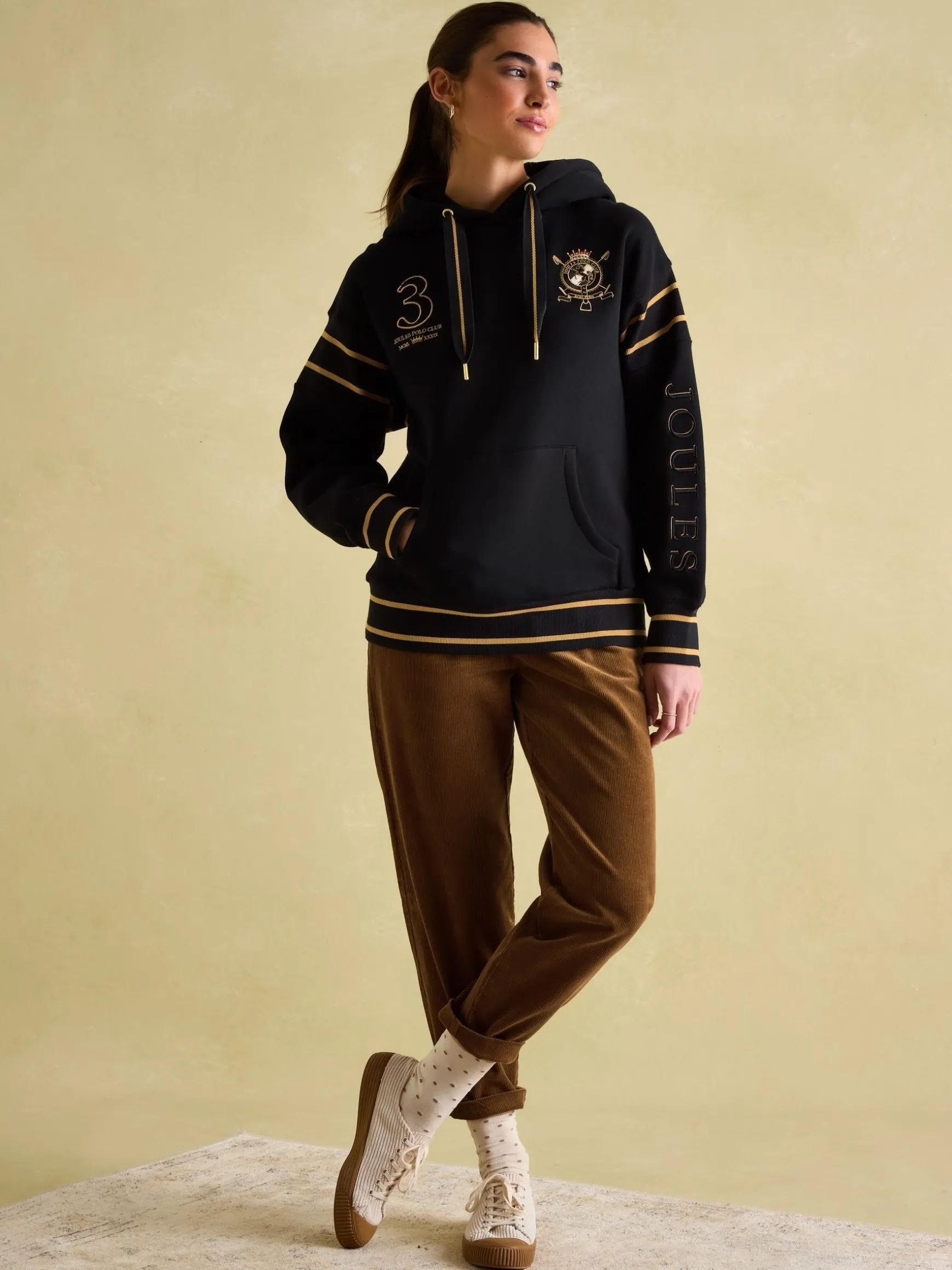 Newham Black Embellished Hoodie