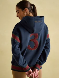 Newham Navy blue Embellished Hoodie