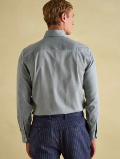 Next Green Regular Fit Twill Single Cuff Shirt