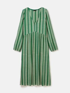 Nia Green Long Sleeve Midaxi Dress