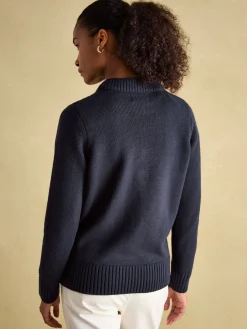 Noelle Navy Intarsia Christmas Jumper