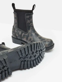 Oakfield Black/Animal Short Neoprene-Lined Wellies