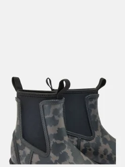 Oakfield Black/Animal Short Neoprene-Lined Wellies