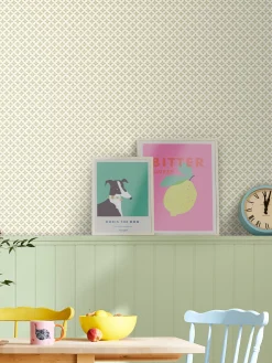 Olive Green Beckett Star 10M Wallpaper