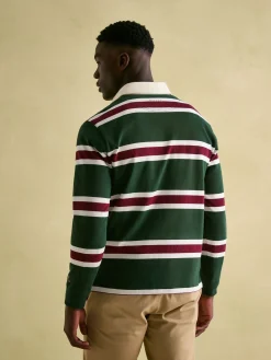 Onside Green & Red Striped Rugby Shirt