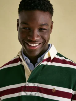 Onside Green & Red Striped Rugby Shirt