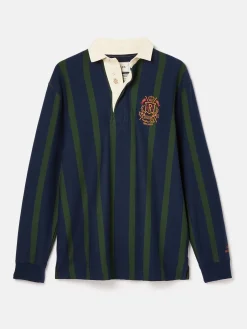 Onside Green/Navy Vertical Stripe Rugby Shirt