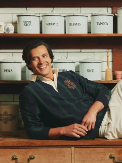 Onside Green/Navy Vertical Stripe Rugby Shirt