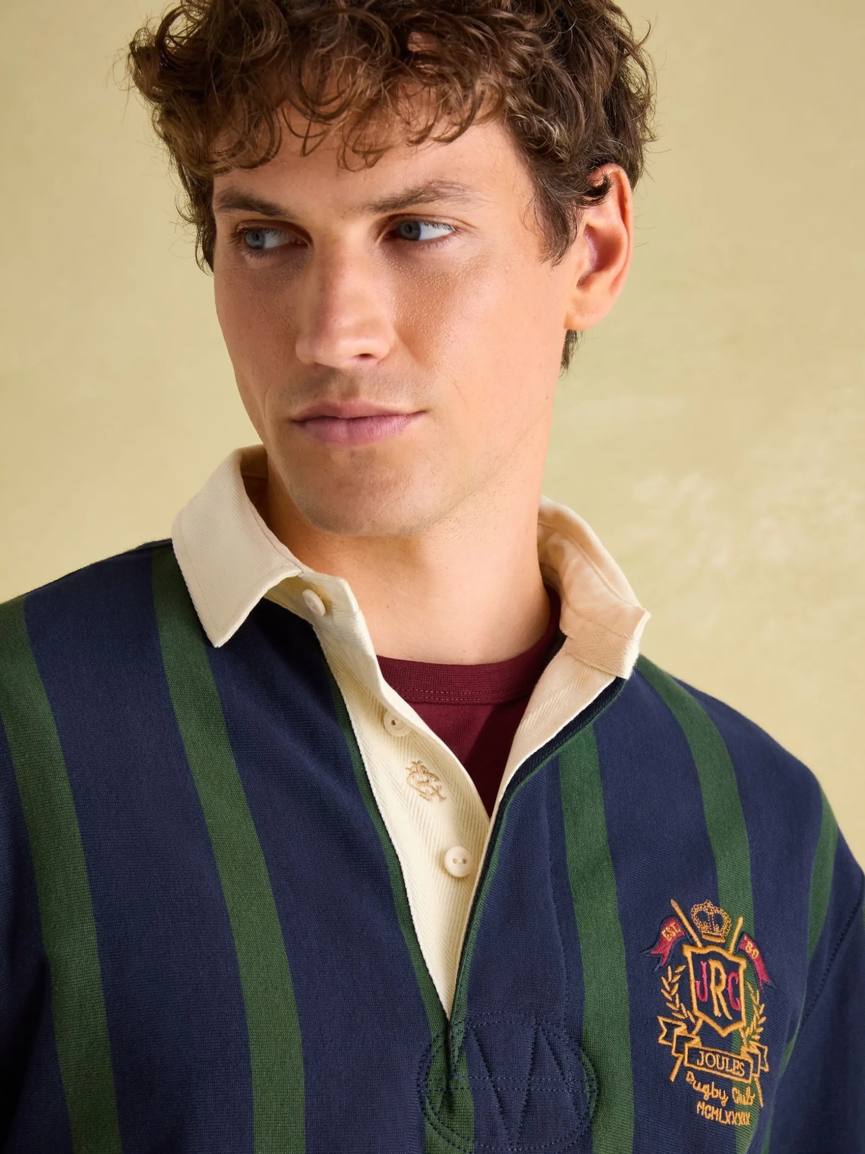 Onside Green/Navy Vertical Stripe Rugby Shirt