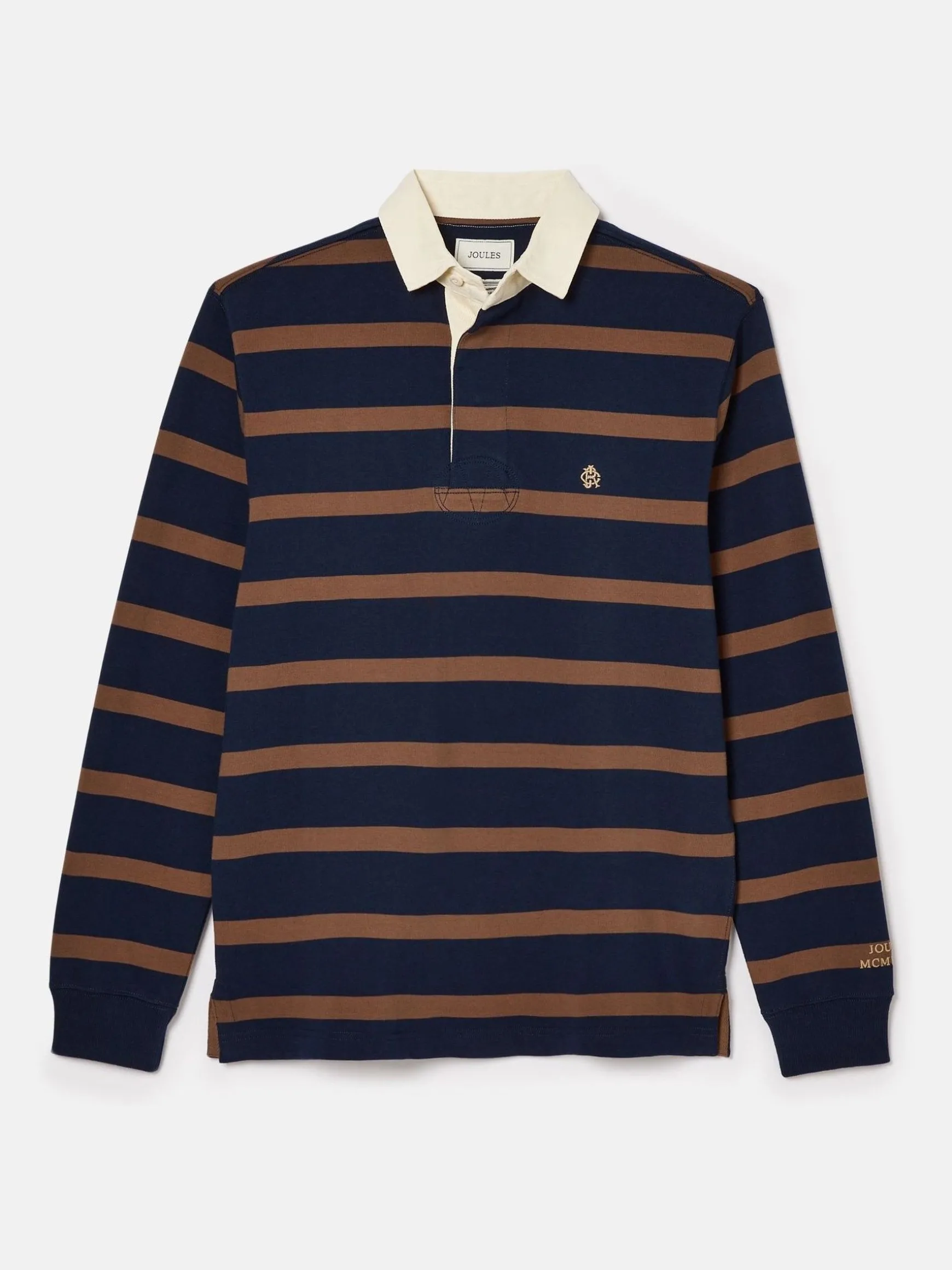 Onside Navy & Brown Striped Rugby Shirt
