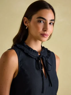 Ophelia Navy Sleeveless Tiered Dress