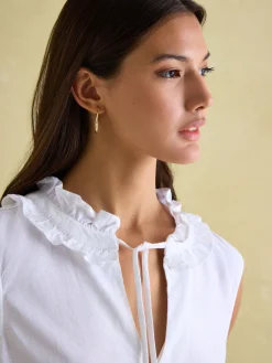 Ophelia White Sleeveless Tiered Dress