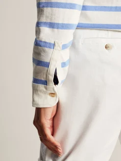 Ottilie Blue Striped Deck Sweat Top