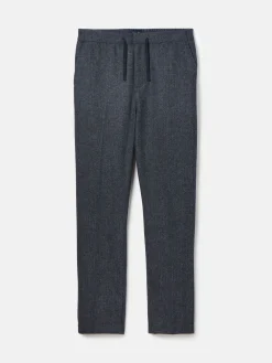 Oundle Navy Herringbone Slim Fit Trousers