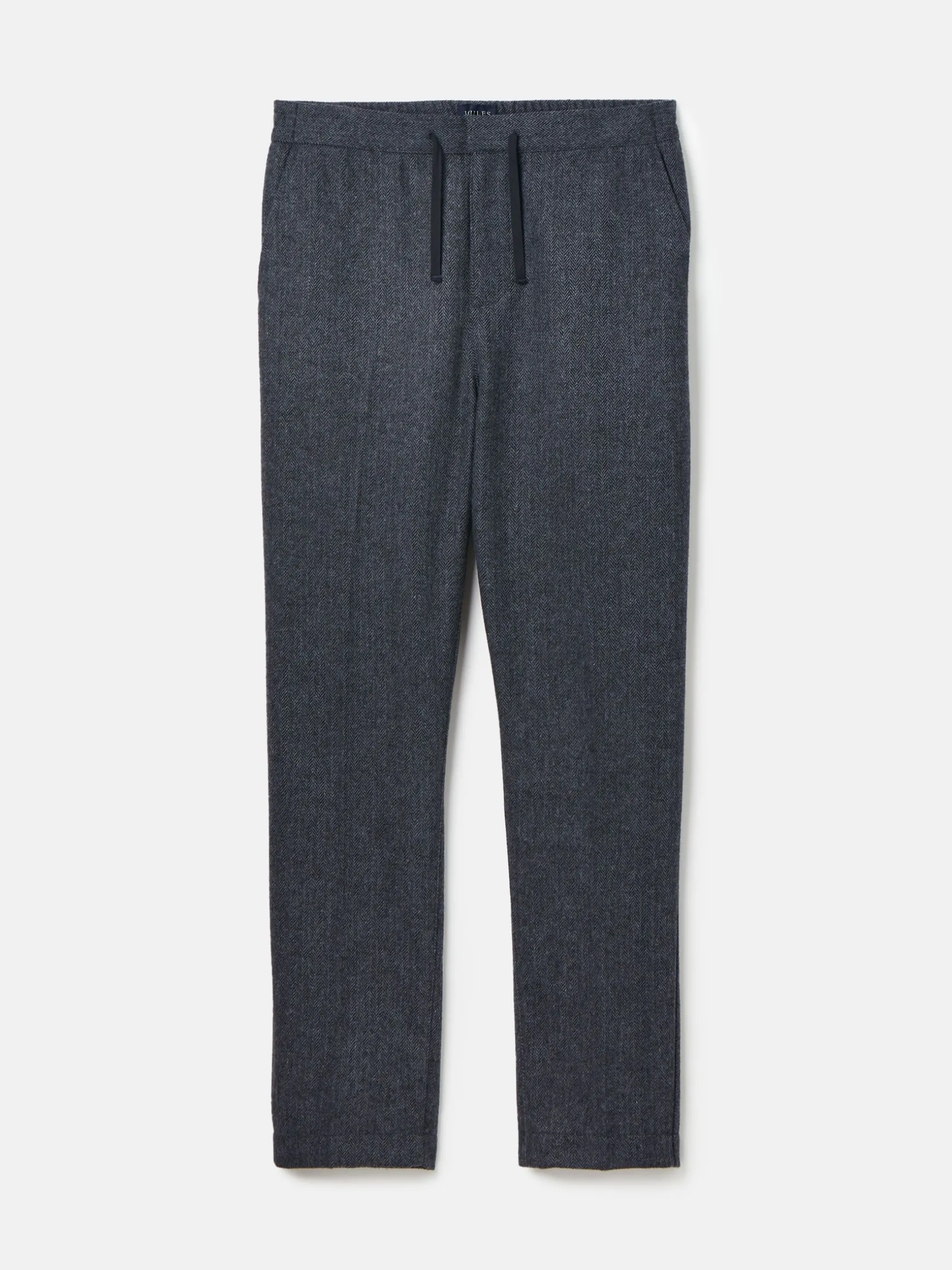 Oundle Navy Herringbone Slim Fit Trousers