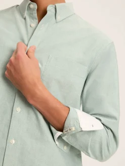Oxford Sage Green Long Sleeve Classic Fit Shirt