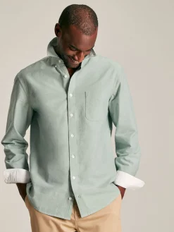 Oxford Sage Green Long Sleeve Classic Fit Shirt