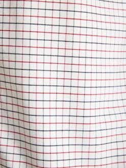 Oxford White Embroidered Check Shirt