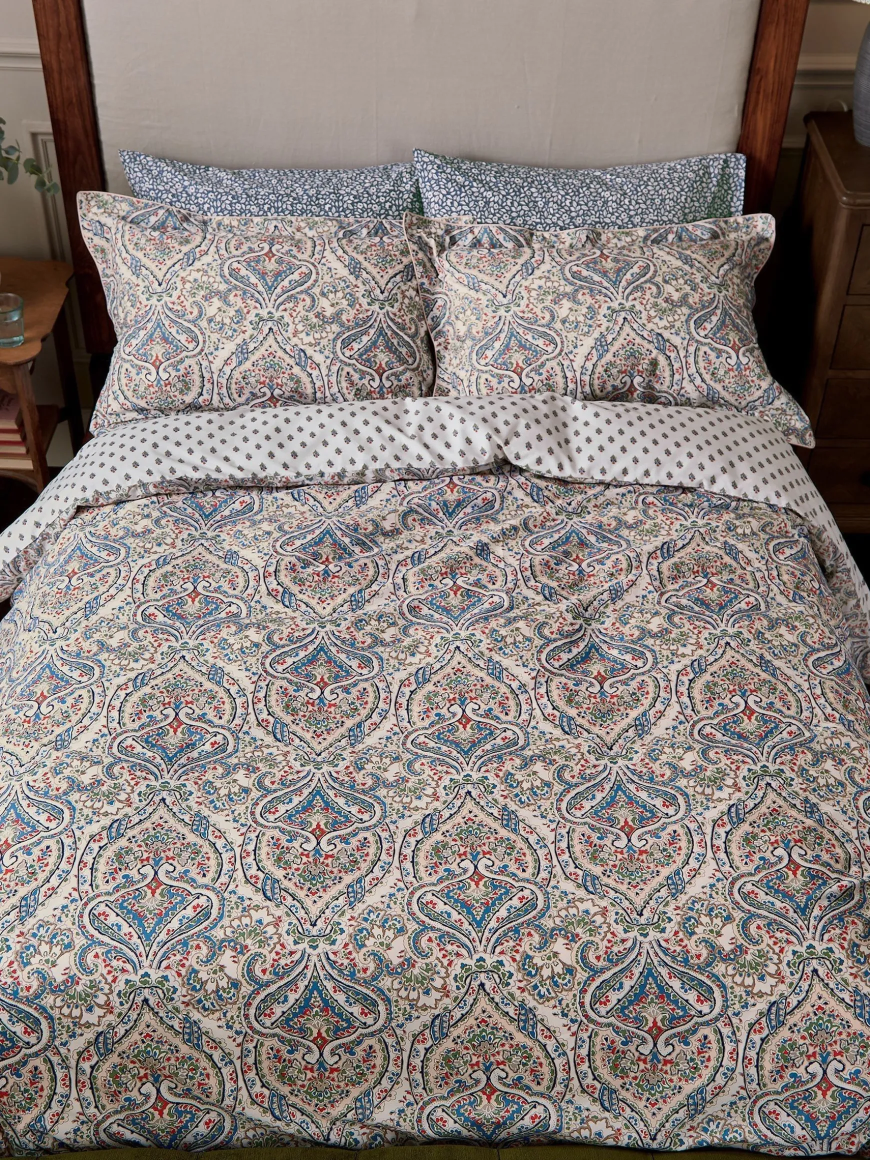 Paisley Blue 100% Cotton Bedding Set