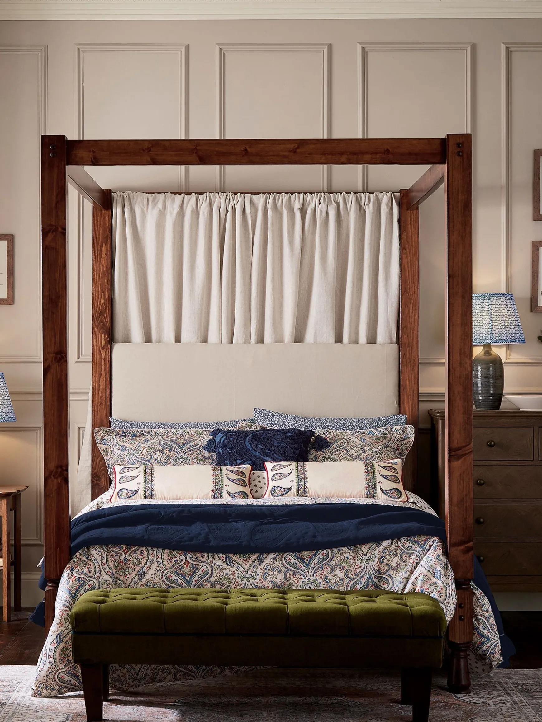 Paisley Blue 100% Cotton Bedding Set