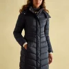 Pembury Navy Blue Showerproof Longline Padded Coat With Hood