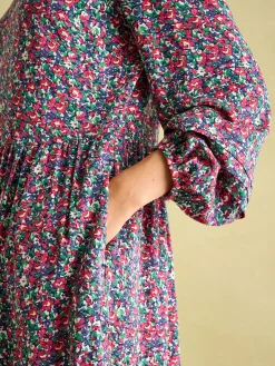 Petunia Floral Frill Neck Dress