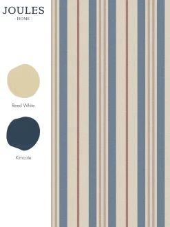 Pink/Blue Grove Stripe 10M Wallpaper