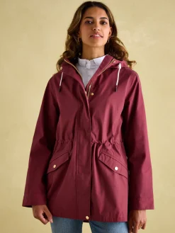 Portwell Burgundy Waterproof Raincoat With Hood