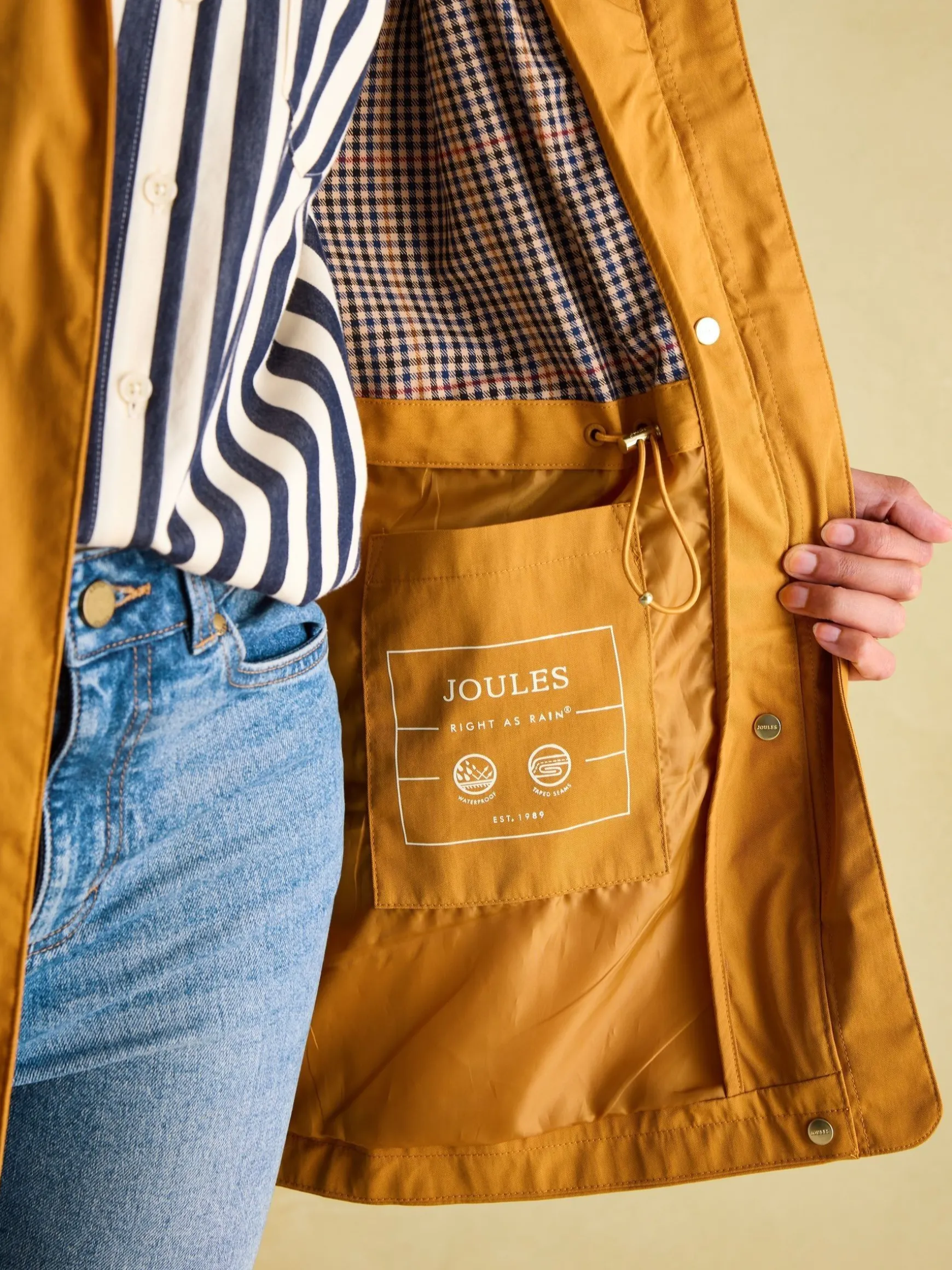 Portwell Dark Yellow Waterproof Raincoat With Hood