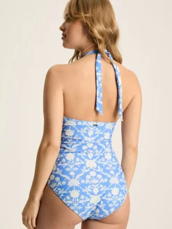 Posy Blue/White Wrap Swimsuit