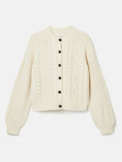 Rafferty Cream Cable Knit Cardigan