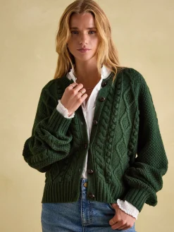 Rafferty Green Cable Knit Cardigan
