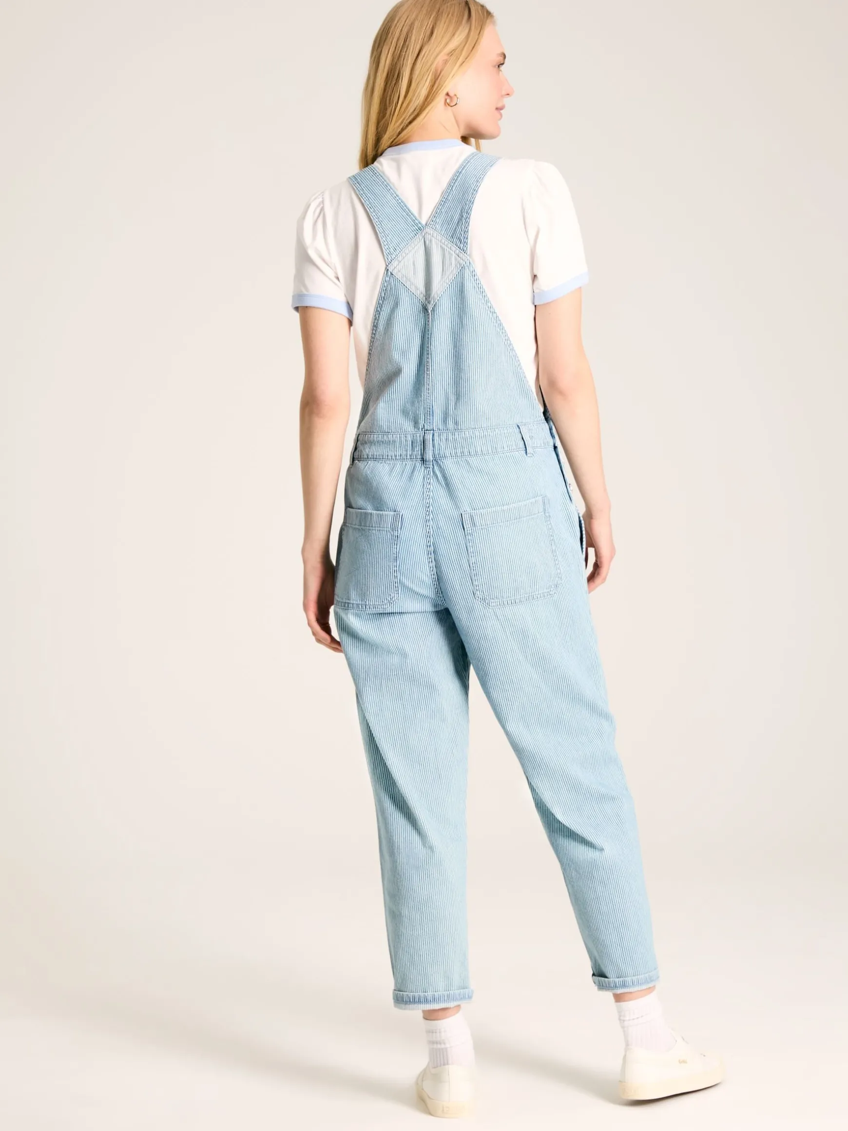 Railroad Blue & White Pinstripe Denim Dungarees