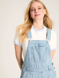 Railroad Blue & White Pinstripe Denim Dungarees