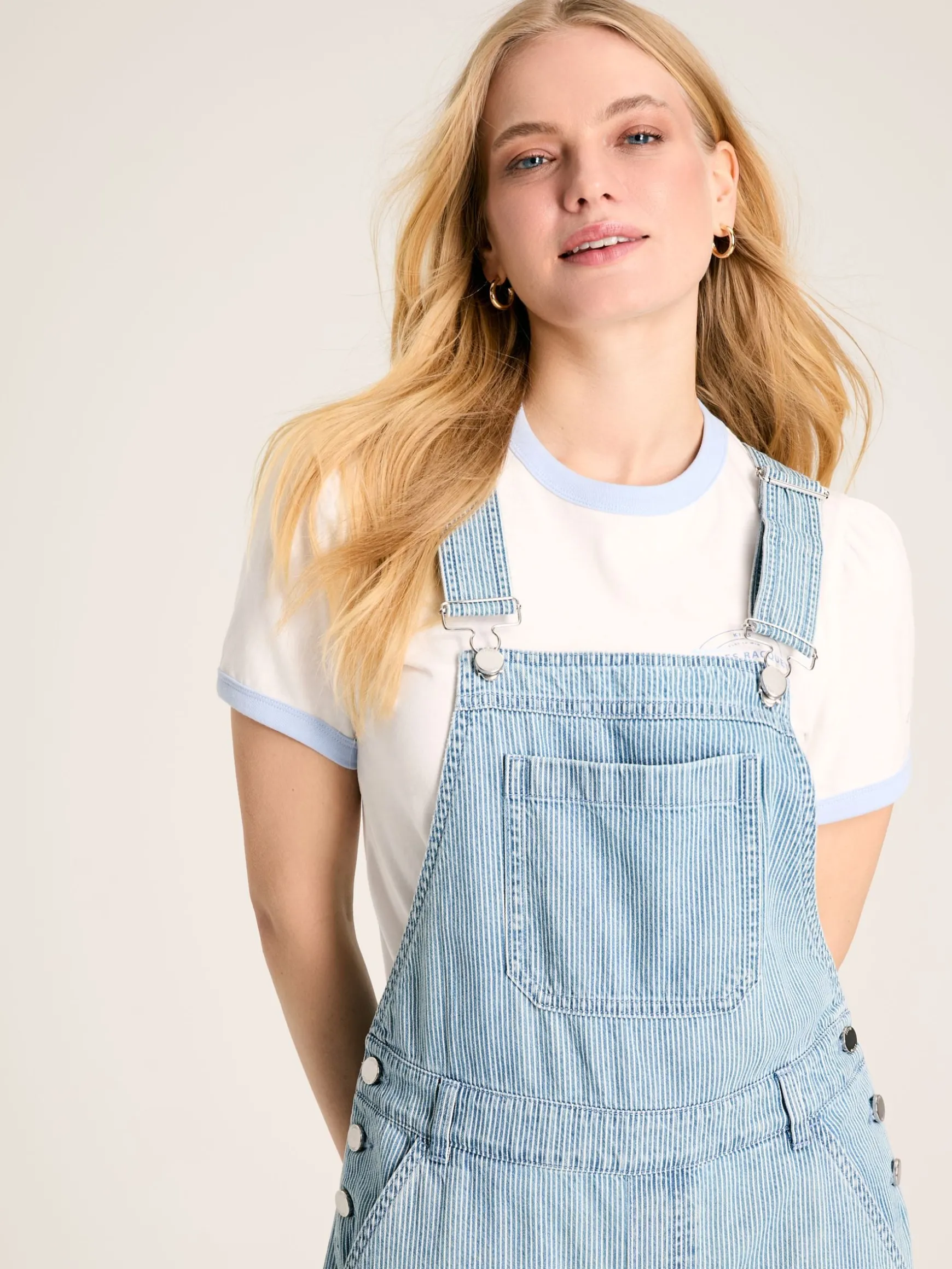 Railroad Blue & White Pinstripe Denim Dungarees