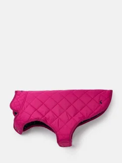 Raspberry Pink Quilted Rain Dog Coat