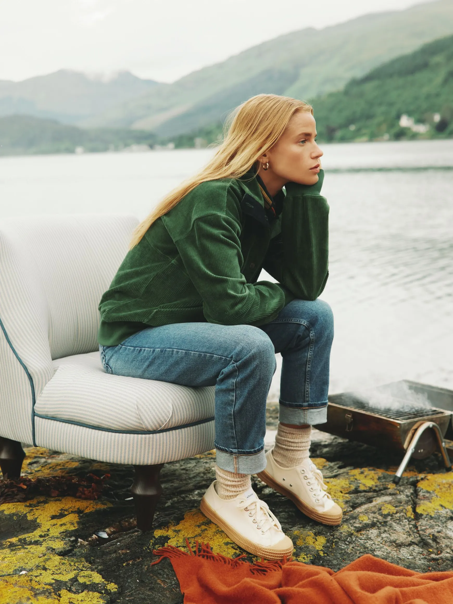 Renee Green Corduroy Sweatshirt