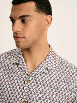 Revere Blue Printed Short Sleeve Shirt