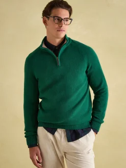 Richmond Green Lambswool Quarter Zip Knitted Jumper