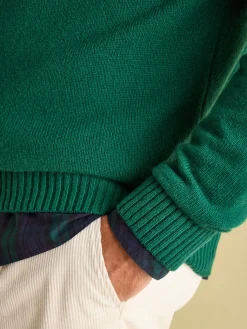 Richmond Green Lambswool Quarter Zip Knitted Jumper