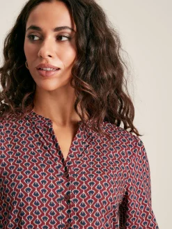 Robyn Burgundy Red Balloon Sleeve Midi Dress