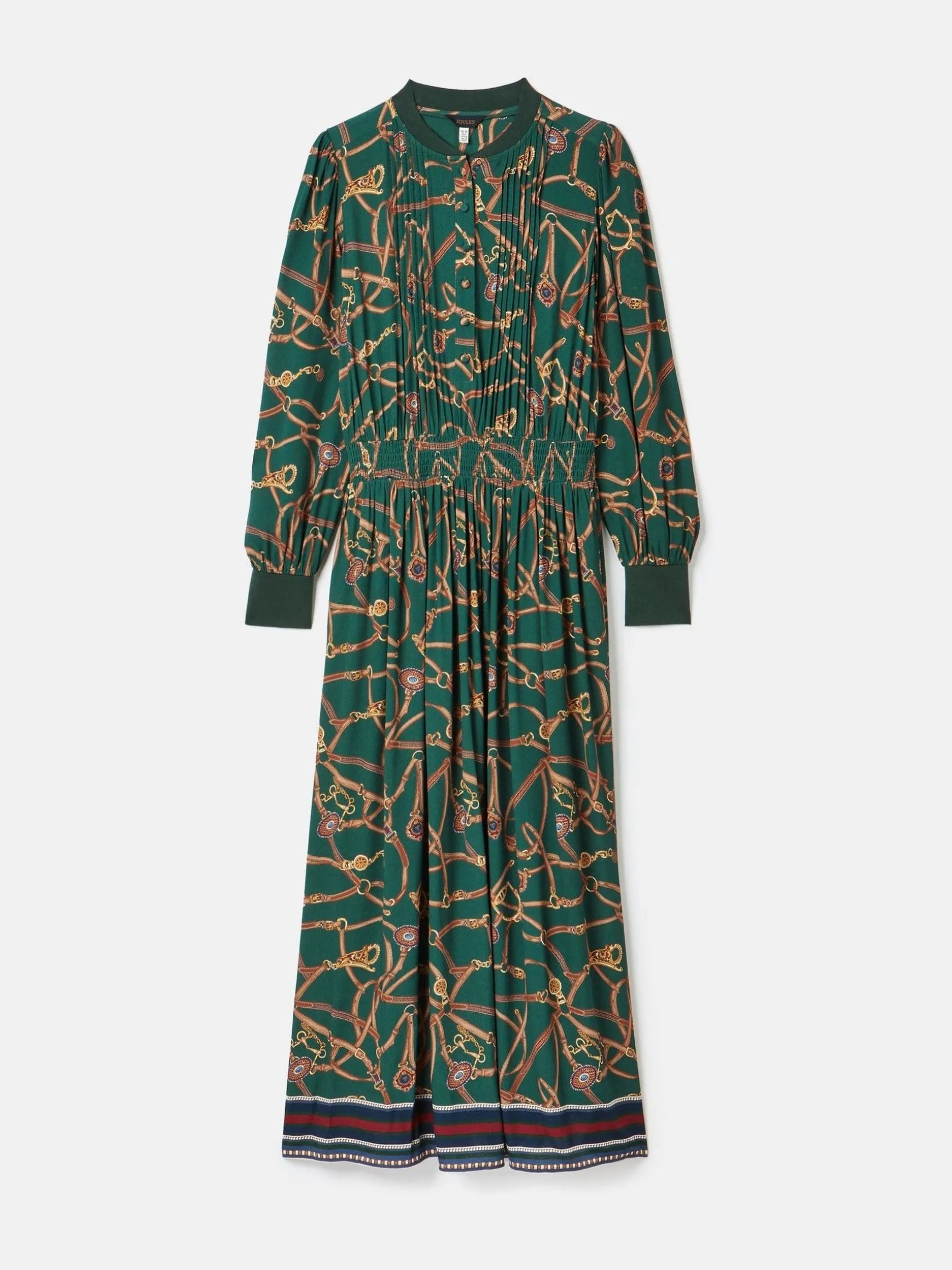 Rosa Green Printed Maxi Shirt Dress